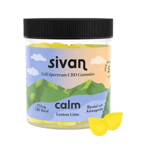 SIVAN CBD CALM GUMMY LEMON LIME 30CT 750MG