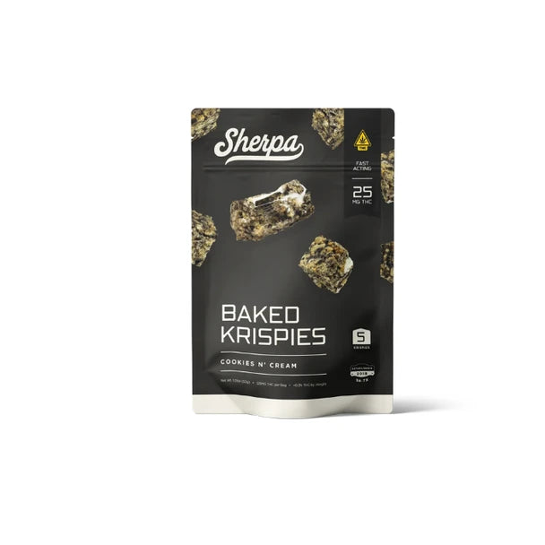 SHERPA THC BAKED KRISPIES COOKIES N CREAM 25MG 1CT
