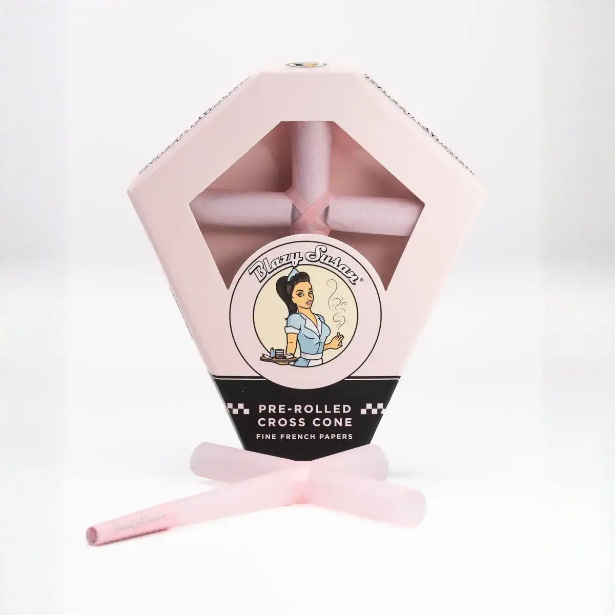 BLAZY SUSAN PINK PROLL CROSS CONE 8CT