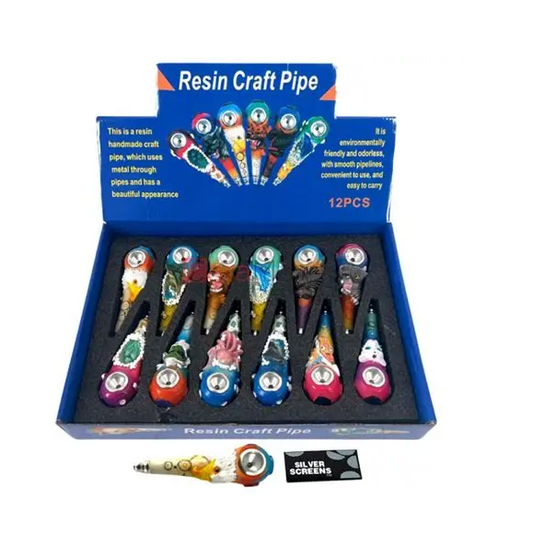 RESIN CRAFT PIPE 12CT DISPLAY 5"