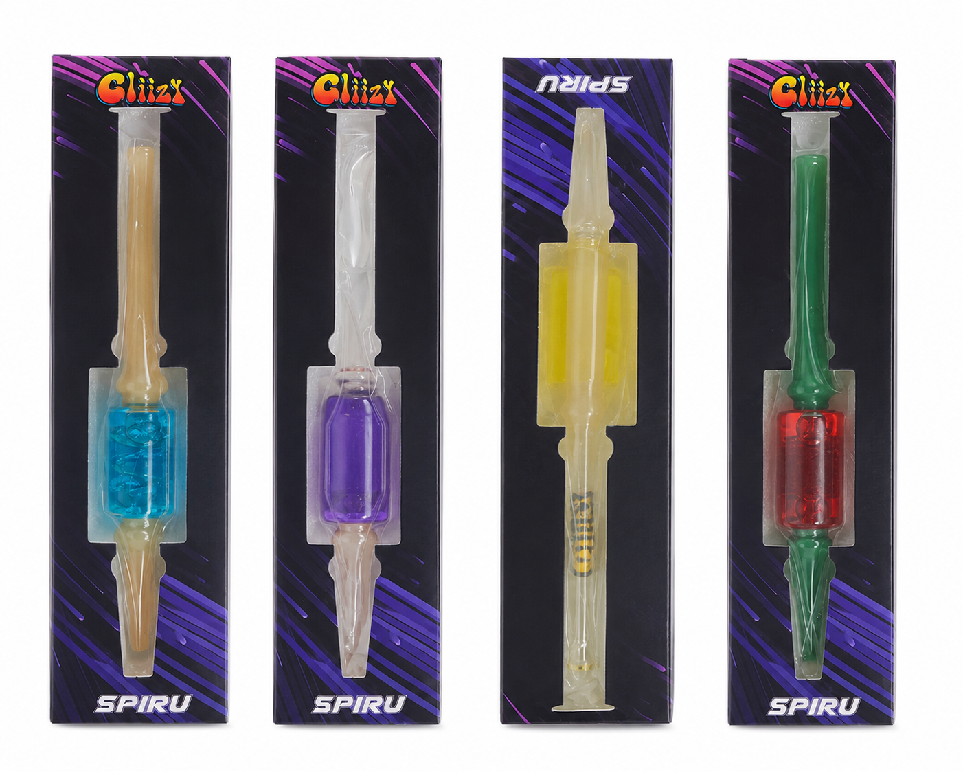GLIIZY SPIRU GLASS HONEY STRAW ASSOTED