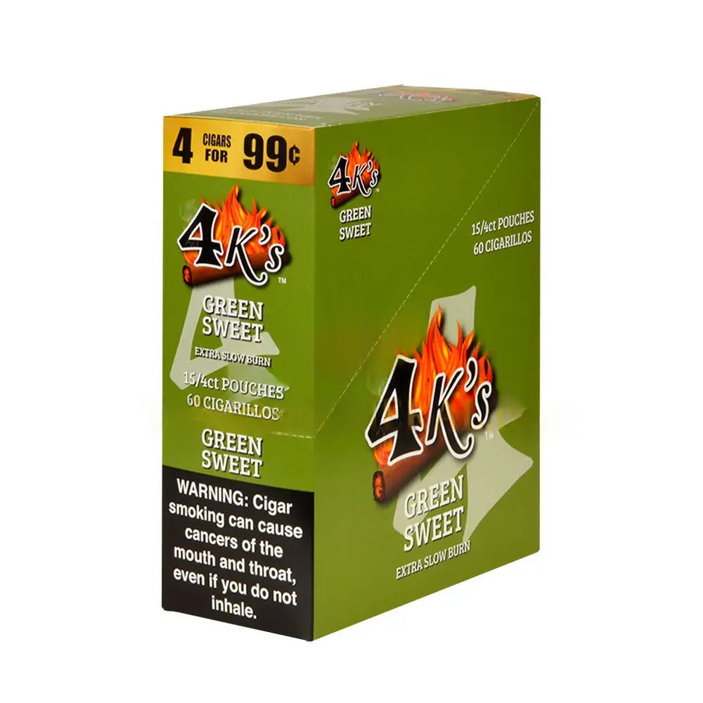 4KS CIGARILLOS WRAPS GREEN SWEET 4CT