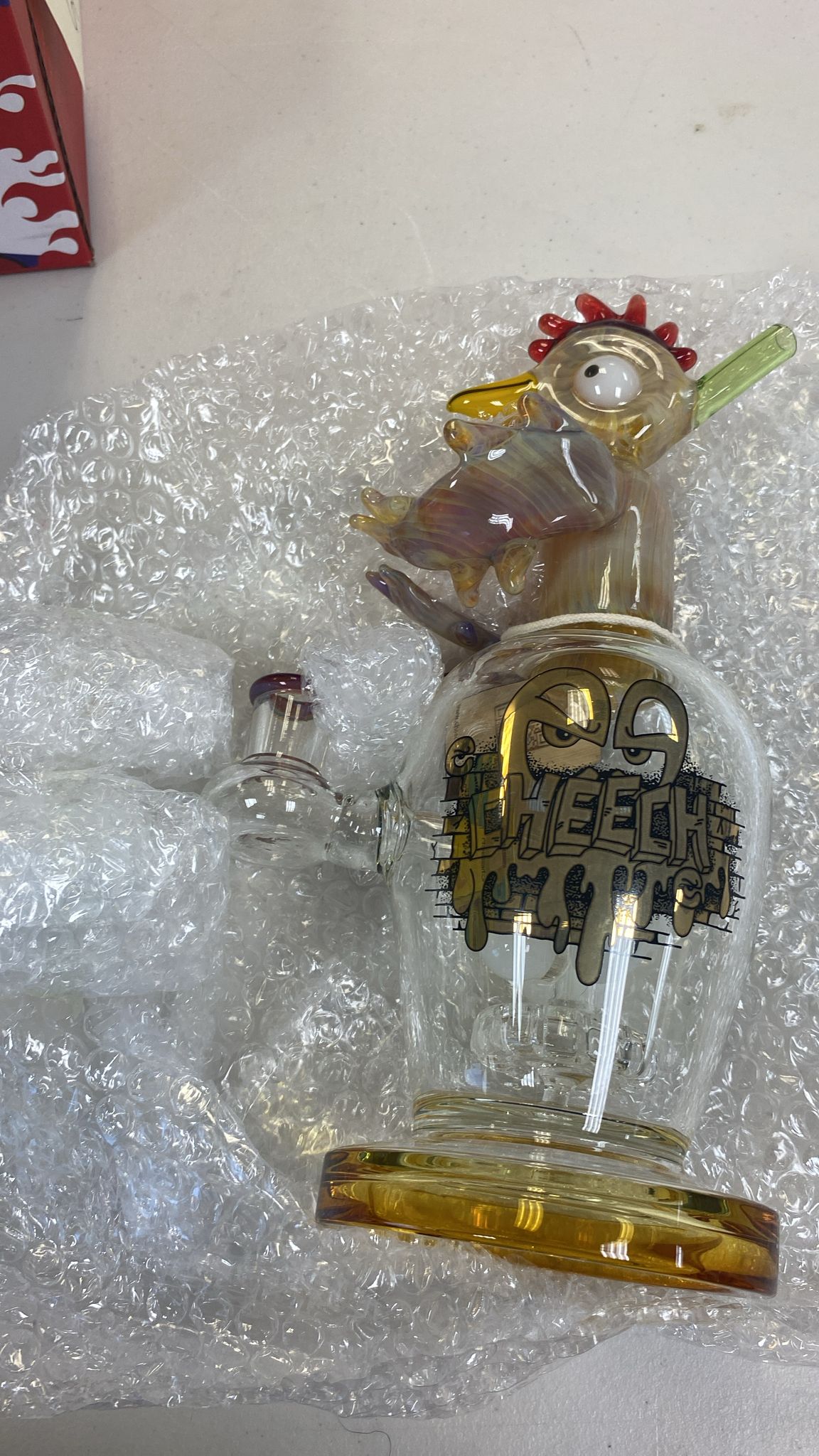 WATERPIPE CHEECH WHAT CAME 1ST CHICKEN EGG CHE389 11"
