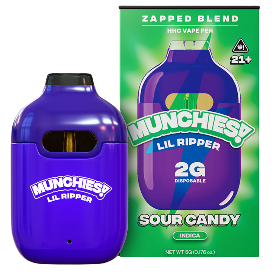 MUNCHIES LIL RIPPER ZAPPED BLEND SOUR CANDY IND 2G|843321998249|Pack Of|10