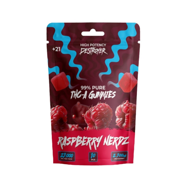 DESTROYER TCHA GUMMY RASPBERRY NERDZ 25000MG