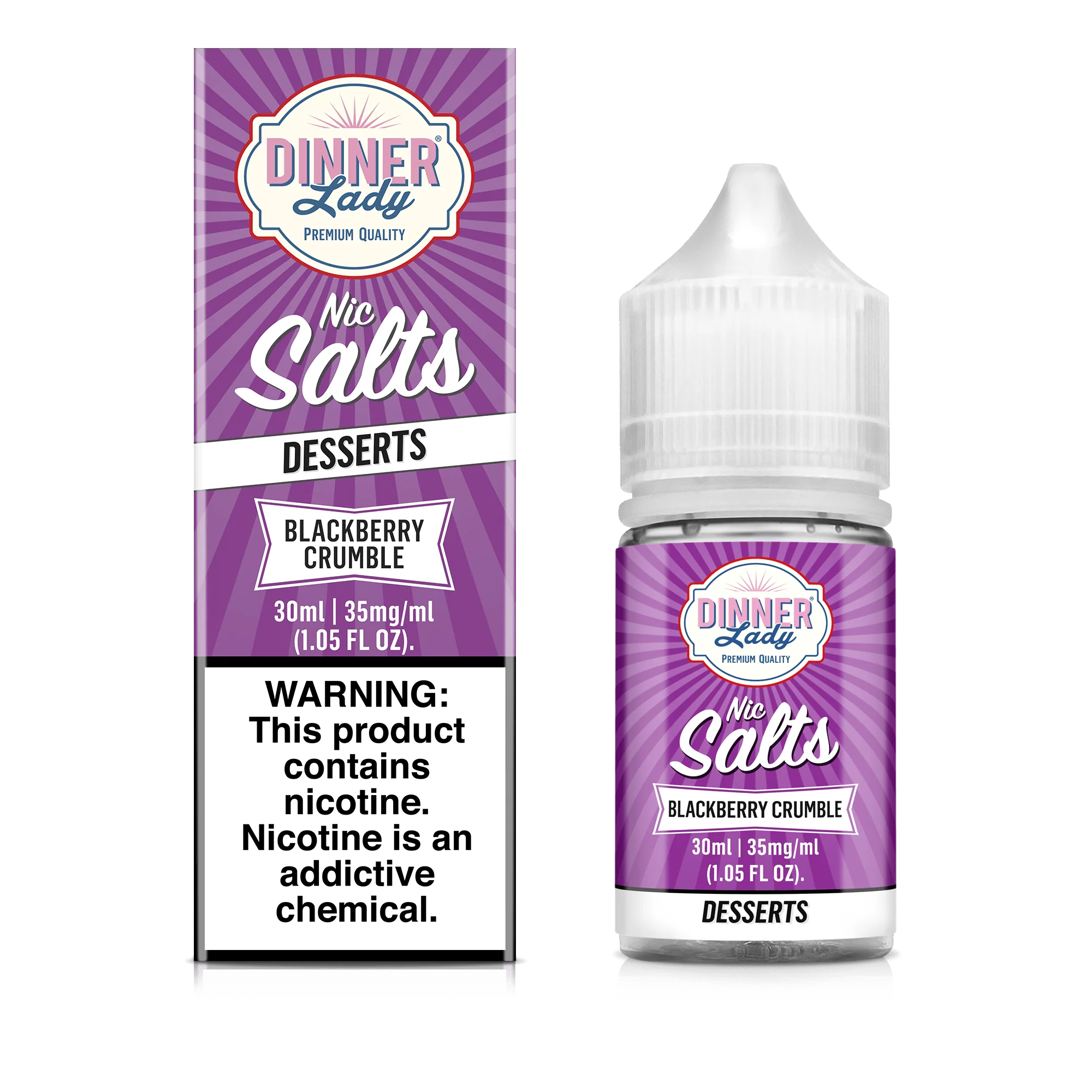 DINNER LADY SALT BLACKBERRY CRUMBLE 35MG 30ML