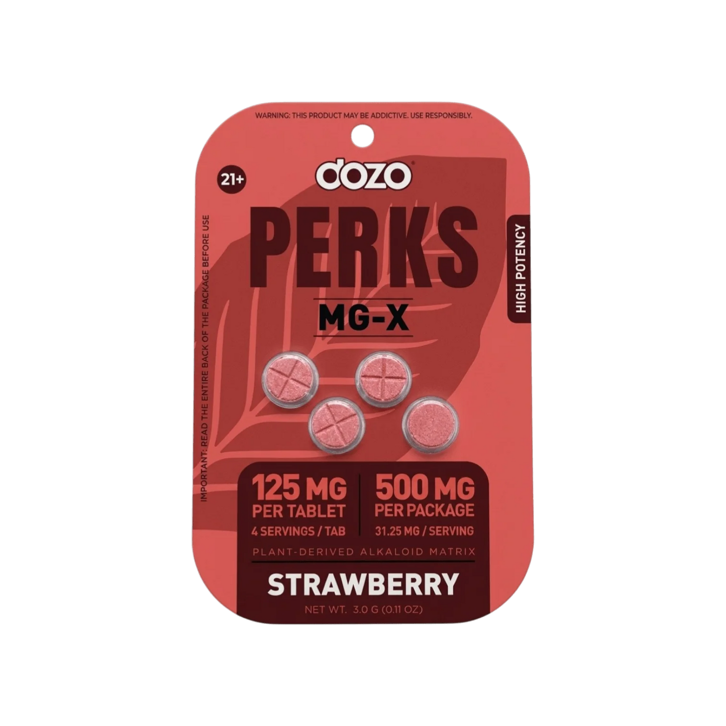DOZO PERKS MG-X HIGH POTENCY STRAWBERRY 500MG