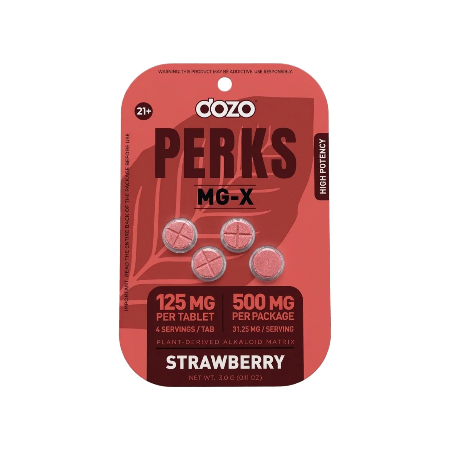 DOZO PERKS MG-X HIGH POTENCY STRAWBERRY 500MG