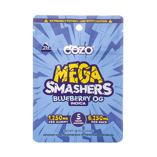 DOZO MEGA SMASHERS GUMMY BLUEBERRY OG INDICA 6250MG