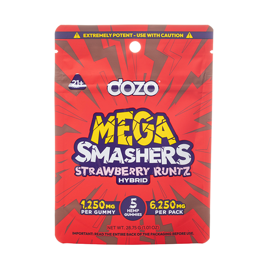 DOZO MEGA SMASHERS GUMMY STRAWBERRY RUNTZ HYBRID 6250MG