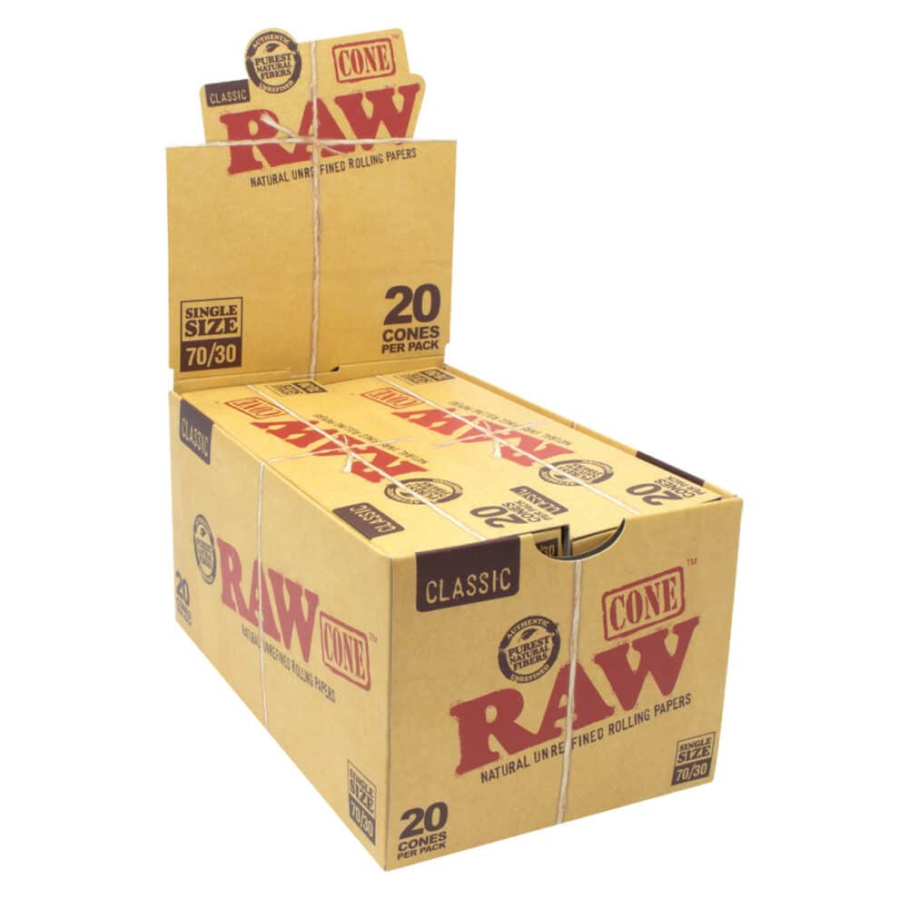 RAW CONES CLASSIC CONS SNGLE SIZE 20PK 70MM-30MM