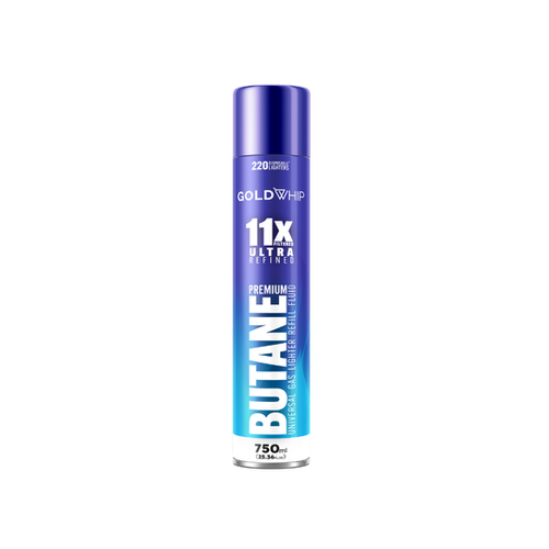 GOLDWHIP BUTANE 11X FILTERED ULTRA REFINED 750ML