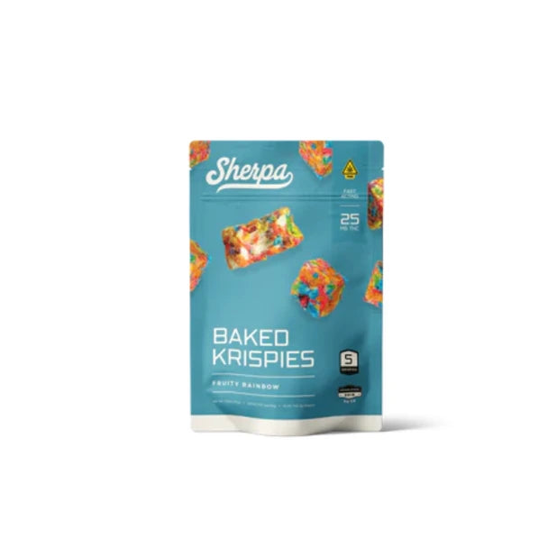 SHERPA THC BAKED KRISPIES FRUITY RAINBOW 25MG 1CT
