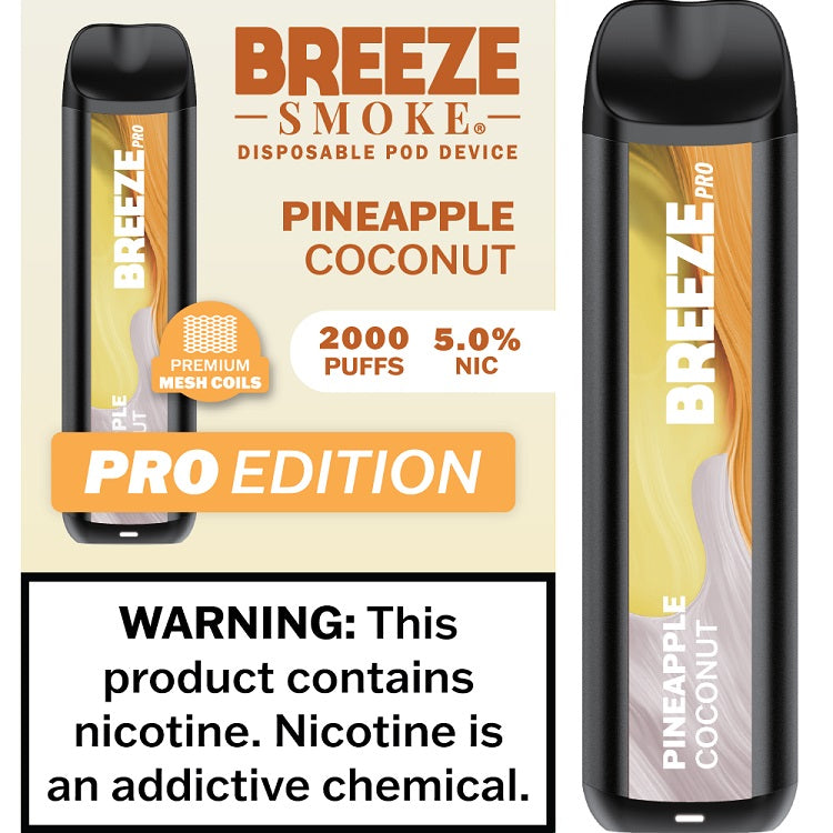BREEZE SMOKE PRO EDITION PINEAPPLE COCONUT 2K