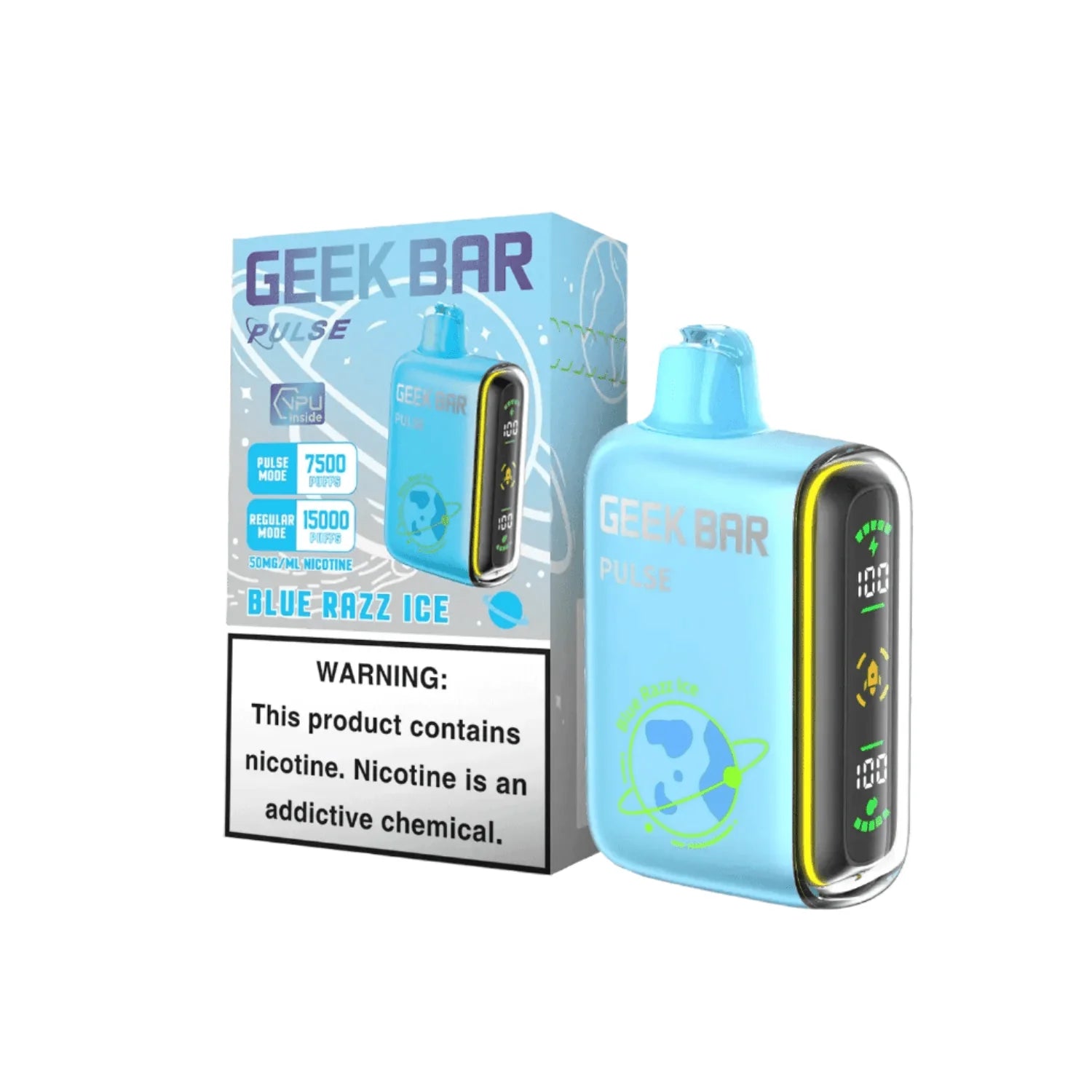 GEEK BAR PULSE BLUERAZZ ICE 15K|810125435928|Pack Of|5