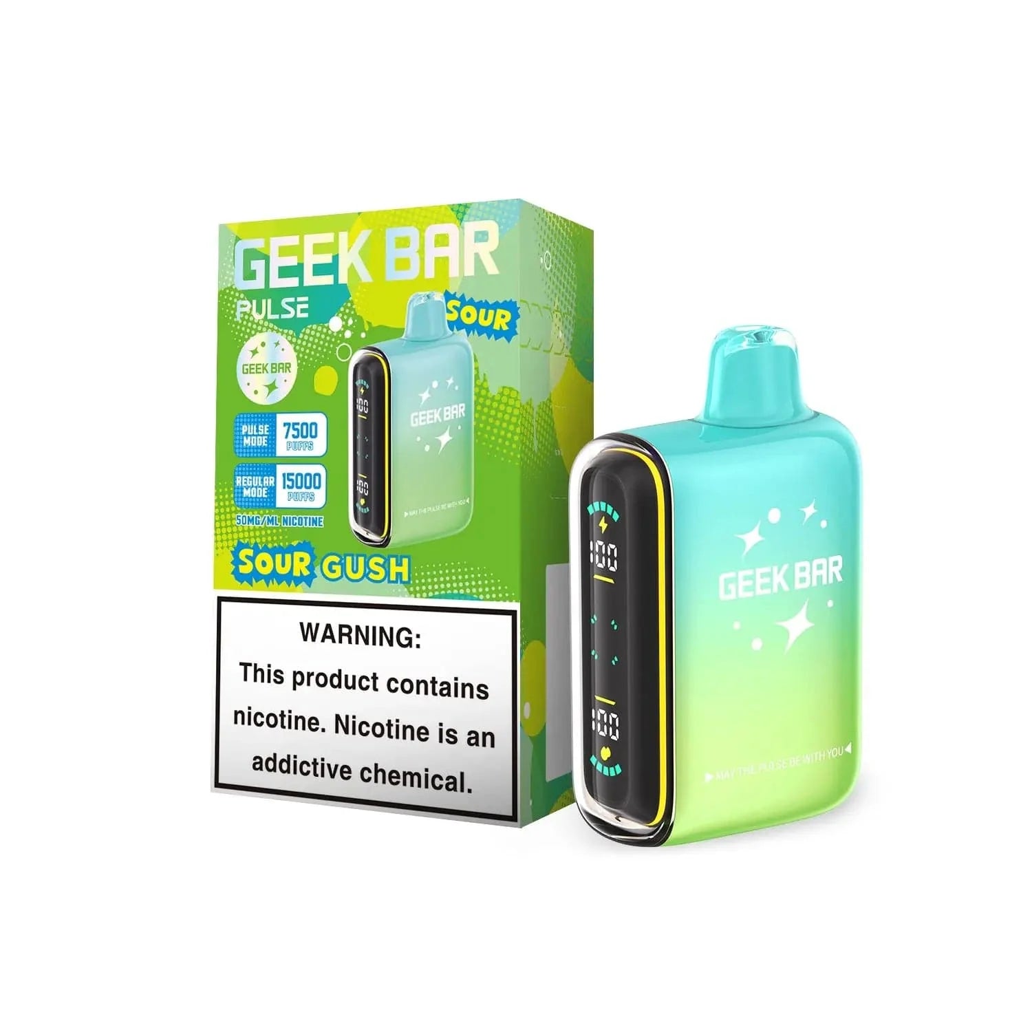 GEEK BAR PULSE SOUR GUSH 15K|810164280800|Pack Of|5