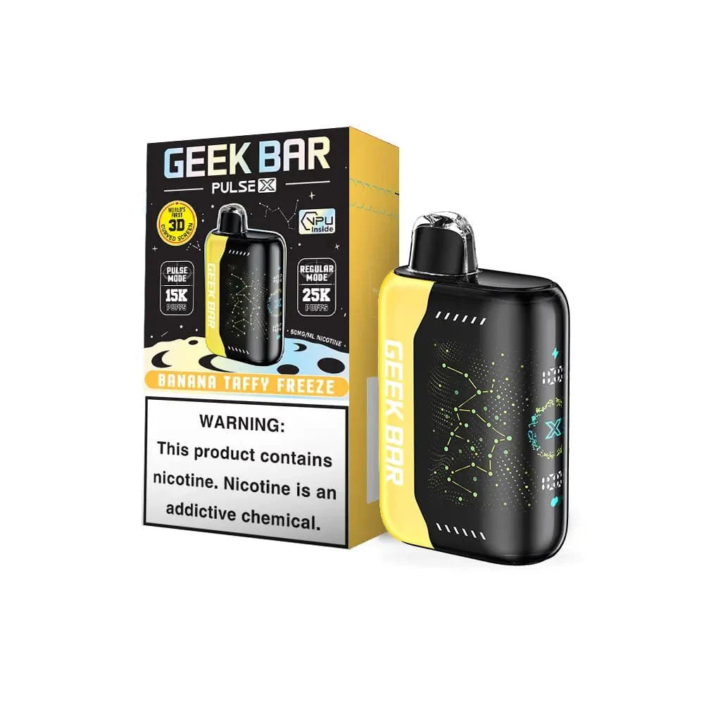 GEEK BAR PULSE X BANANA TAFFY FREEZE 25K|810125438189|Pack Of|5