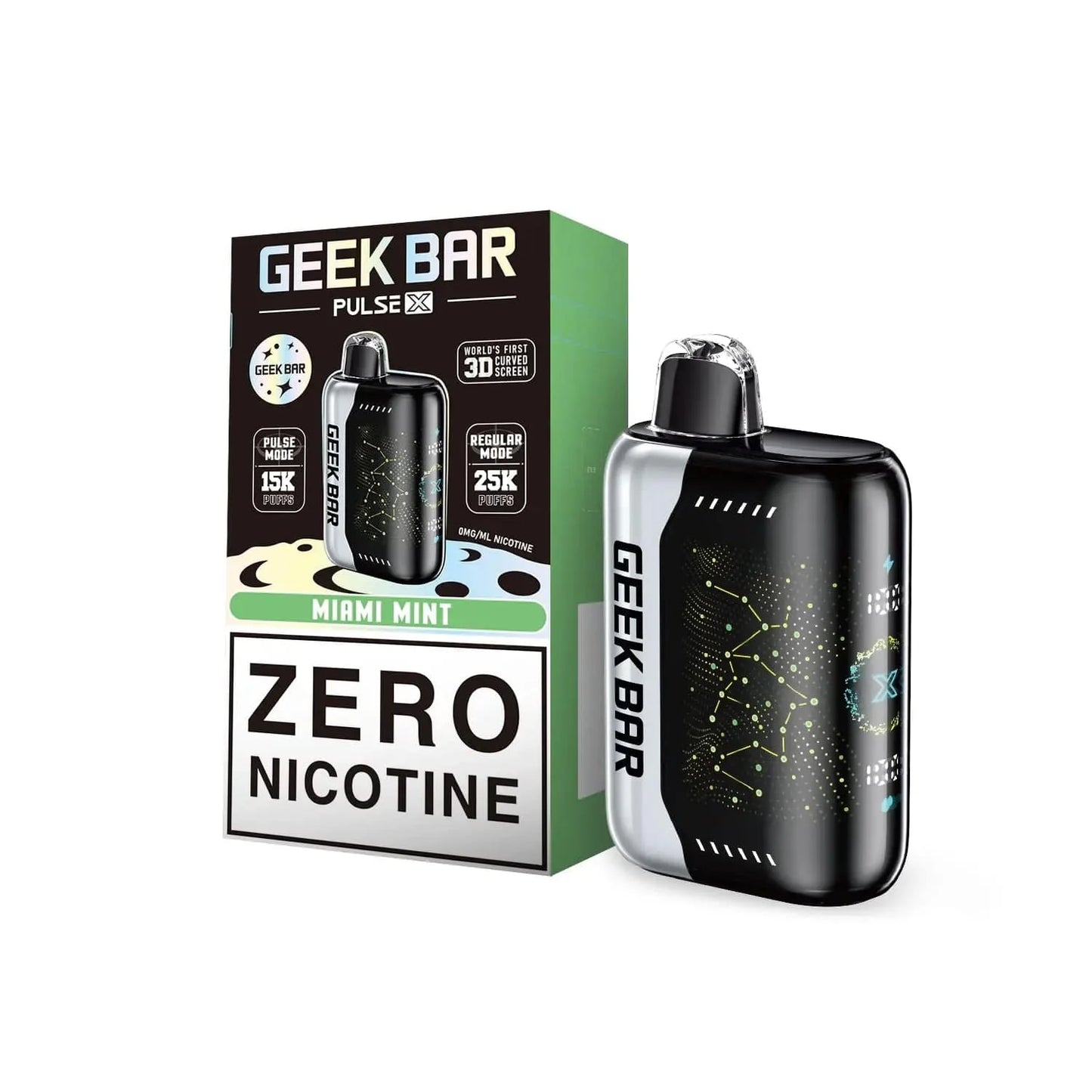 GEEK BAR PULSE MIAMI MINT ZERO PER 25K|810164282361|Pack Of|5