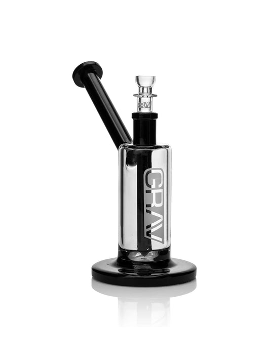 GRAV MEDIUM UPRIGHT BUBBLER BLACK ACCENTS