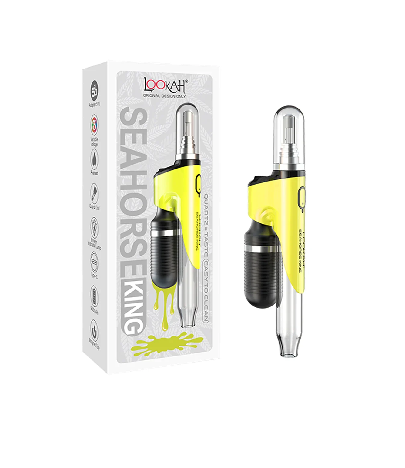 LOOKAH SEAHORSE KING DAB PEN NEON GREEN 950MAH
