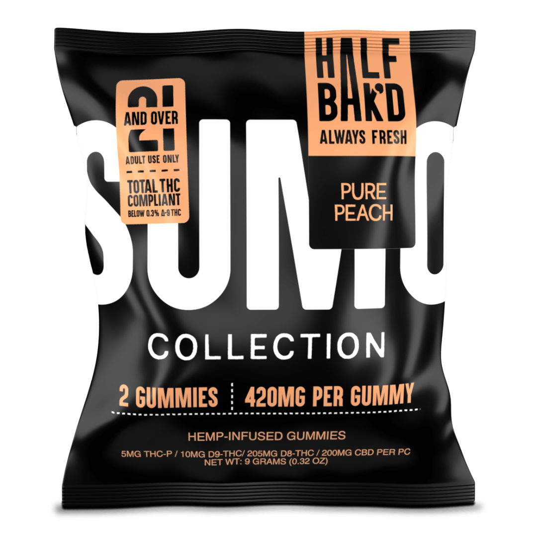 HALF BAKD SUMO GUMY D9 GUMY PURE PEACH 420MG