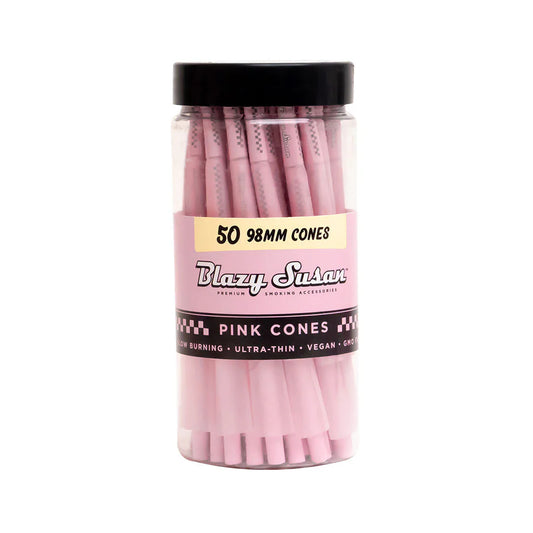 BLAZY SUSAN PINK 50CT 98MM CONES JAR