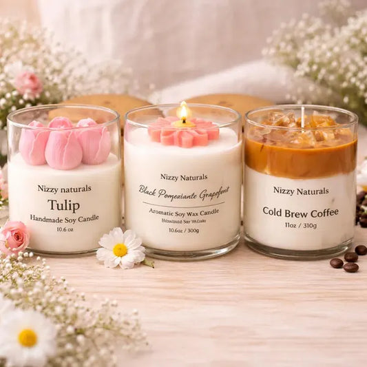 FLORAL ASSORTED CANDLES 6PK