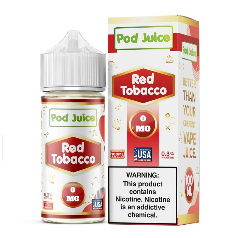 POD JUICE RED TOBACCO 0MG 100ML