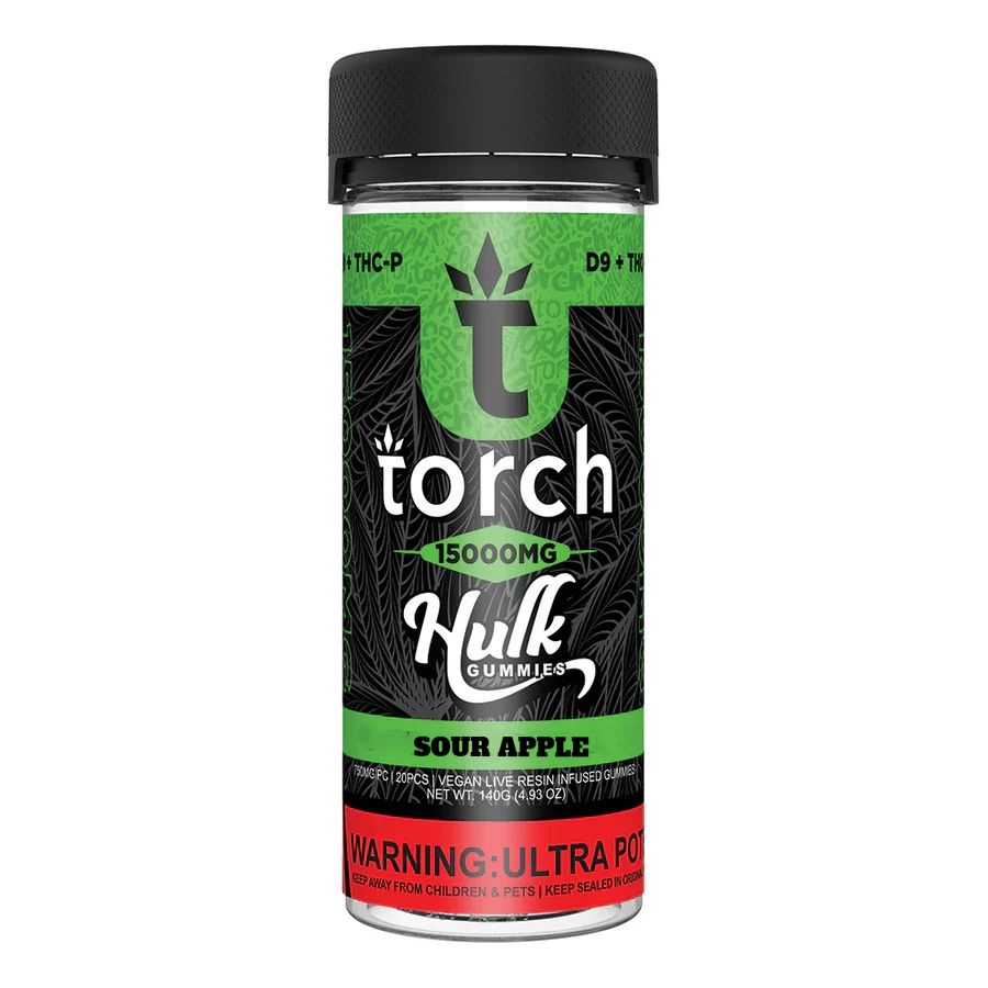 TORCH HULK SOUR APPLE GUMMIES 15000MG
