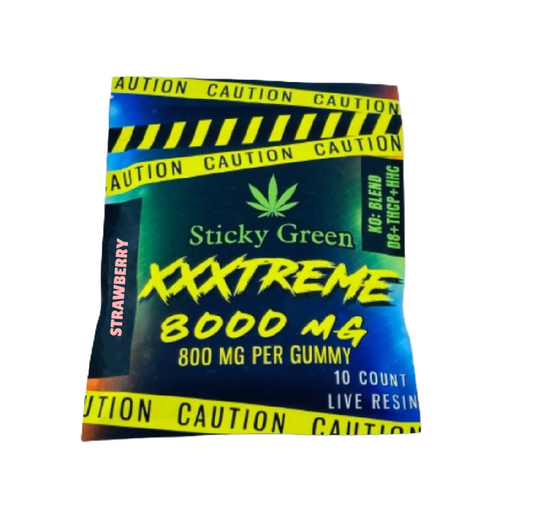 STICKY GREEN XTREME STRAWBERRY 8000MG