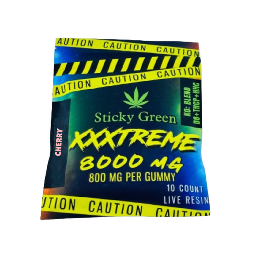 STICKY GREEN XTREME CHERRY 8000MG