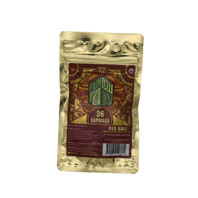PAIN OUT 36ct RED BALI CAPSULES Bag