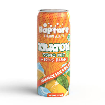 RAPTURE KRATOM SELTZER MIT ORANGE ICE DREAM 12OZ 55MG