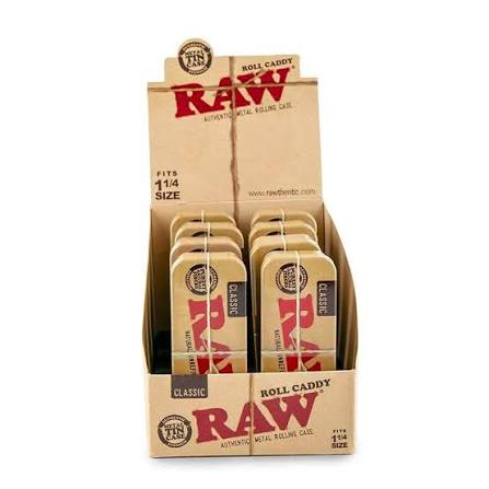 RAW ROLL CADDY 1 1/4 SIZE TIN CASE