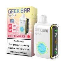 GEEK BAR PULSE WHITE GUMMY ICE 15K|810125435881|Pack Of|5
