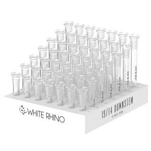 WHITE RHINO GLASS ON DOWNSTEM DS 1001 49CT