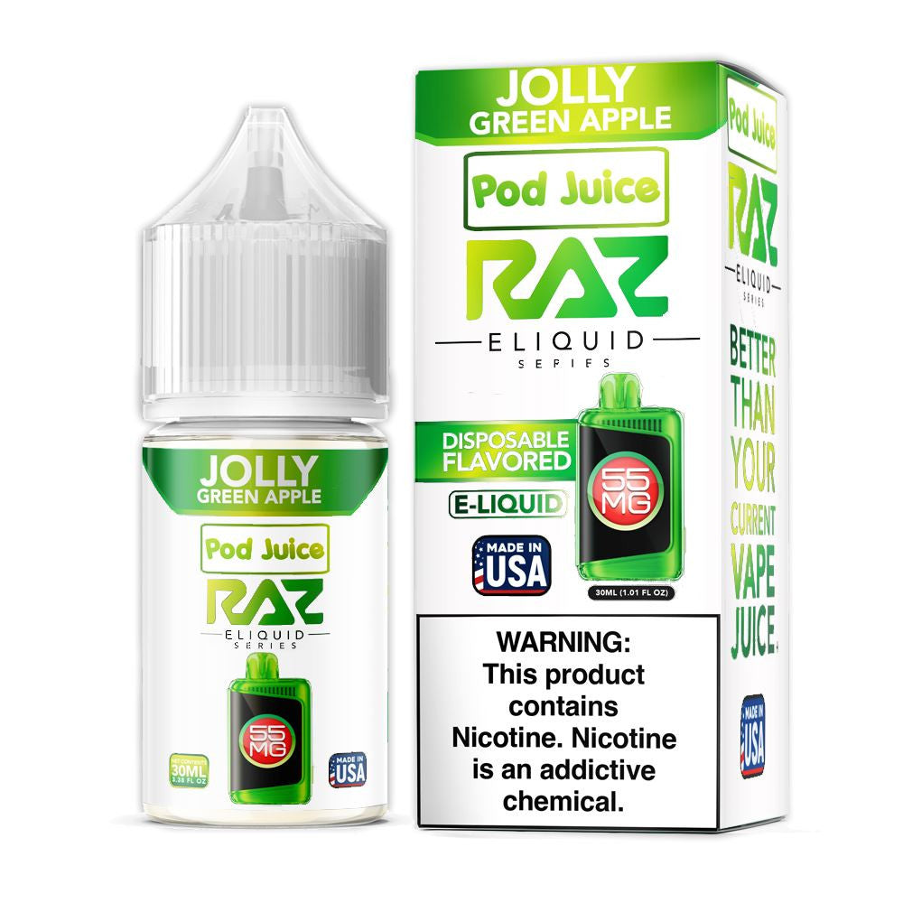 POD JUICE X RAZ JOLLY GREEN APPLE 55MG 30ML
