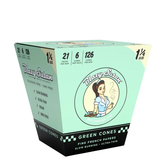 BLAZY SUSAN GREEN CONES KING SIZE 1 1/4 21CT