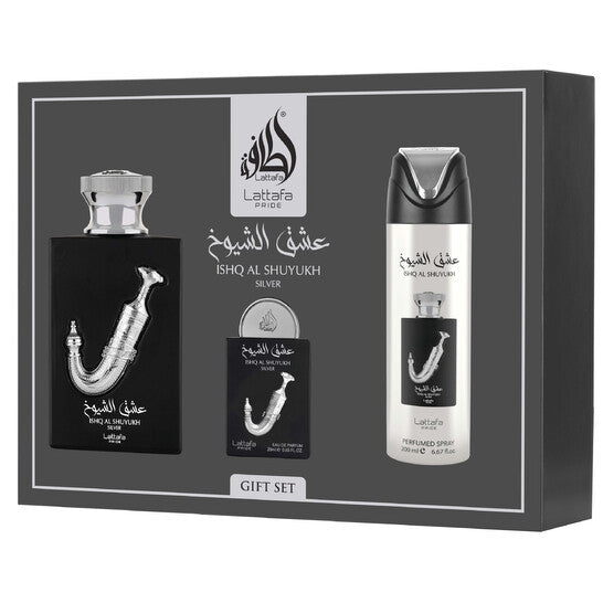 US LATTAFA ISHQ AL SH SILVER 4PC