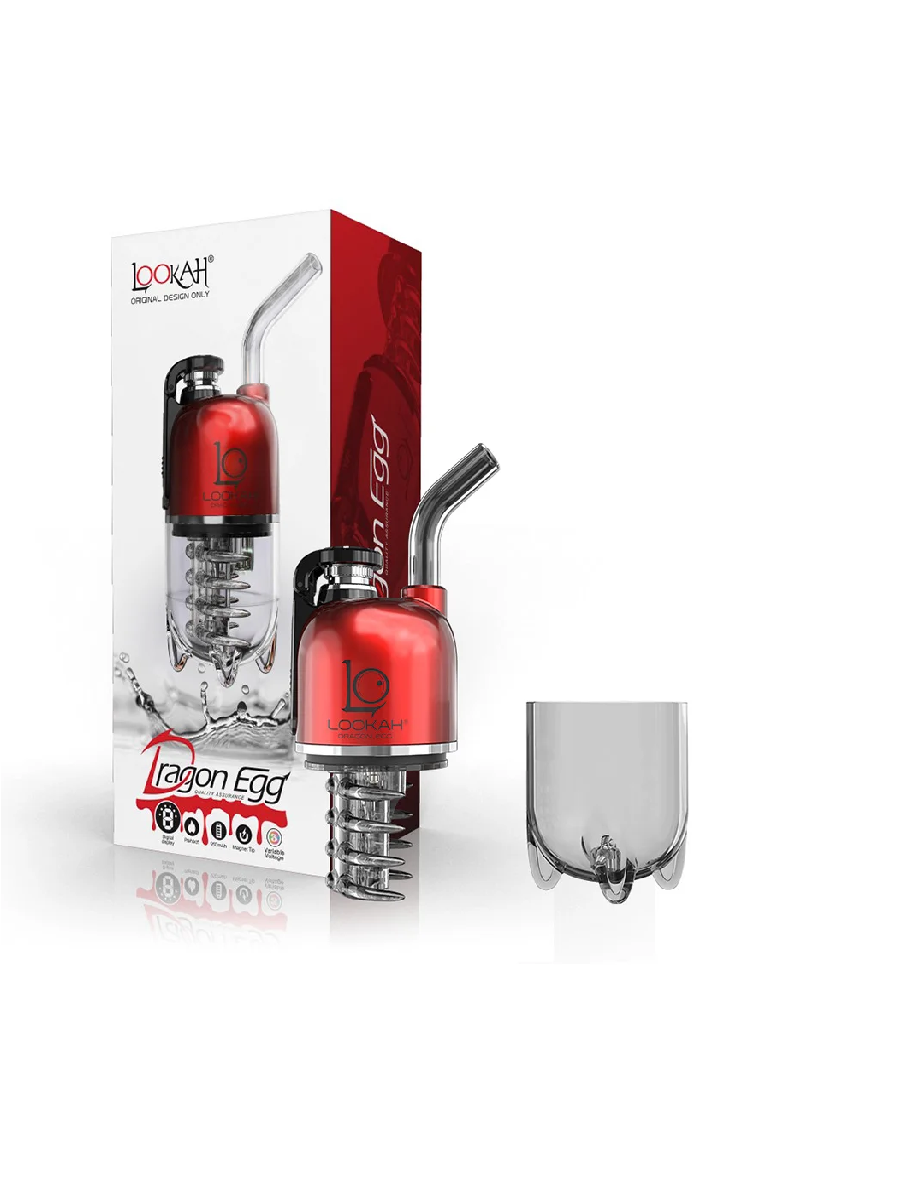 LOOKAH DRAGON WAX EGG VAPORIZER RED 950MAH 1CT