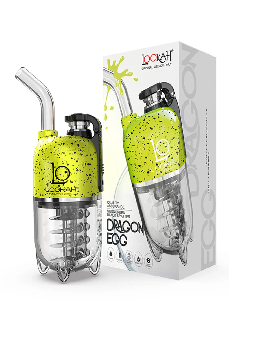LOOKAH DRAGON WAX EGG ERIG VAPORIZER BLACK/NEONGREEN 1CT
