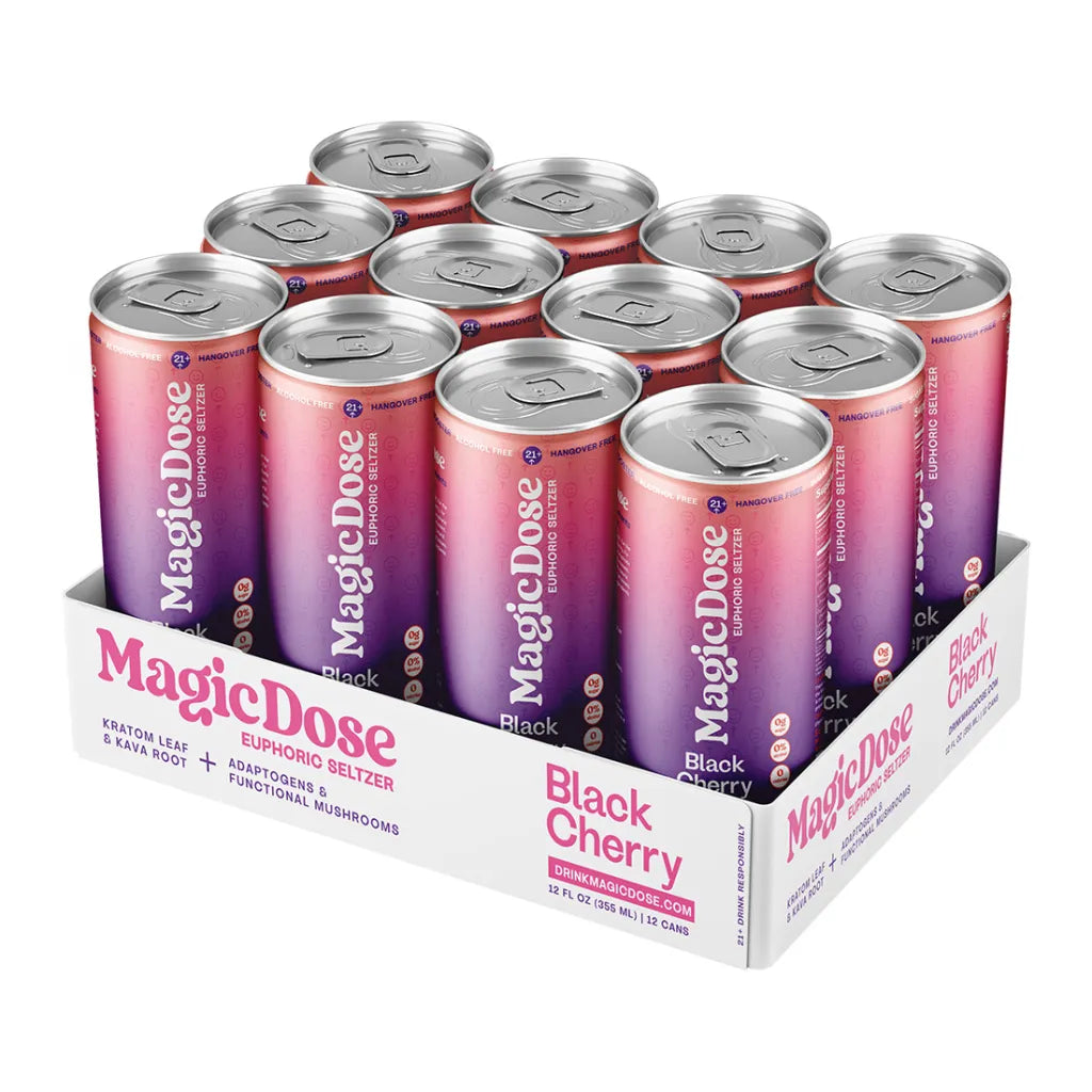 MAGIC DOSE SELTZER BLACK CHERRY 12OZ