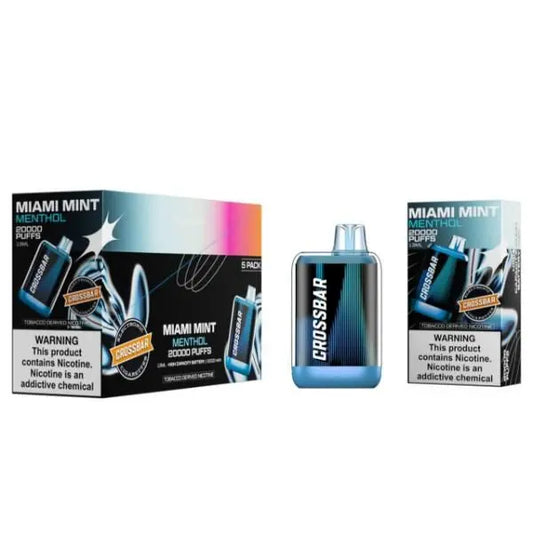 CROSSBAR 20K USA|CROSSBAR MIAMI MINT MENTHOL 20K|850071163438|Pack of 5