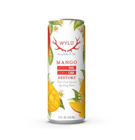 WILD HEMP THC CBD SPARKLING MANGO WATER 4CT 5MG