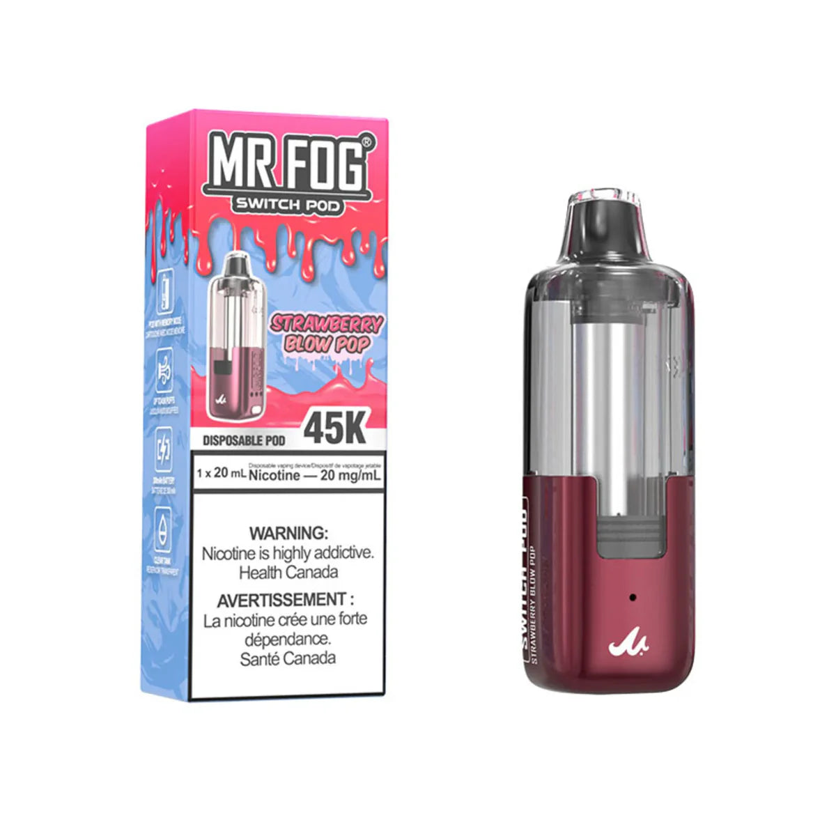 MR  FOG SWITCH POD STRAWBERRY BLOW POP 45K