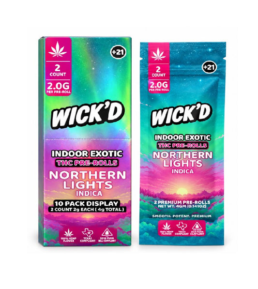 WICK'D EXOTIC THC PROLL NORTHERN LIGHTS IND 4GM 10CT