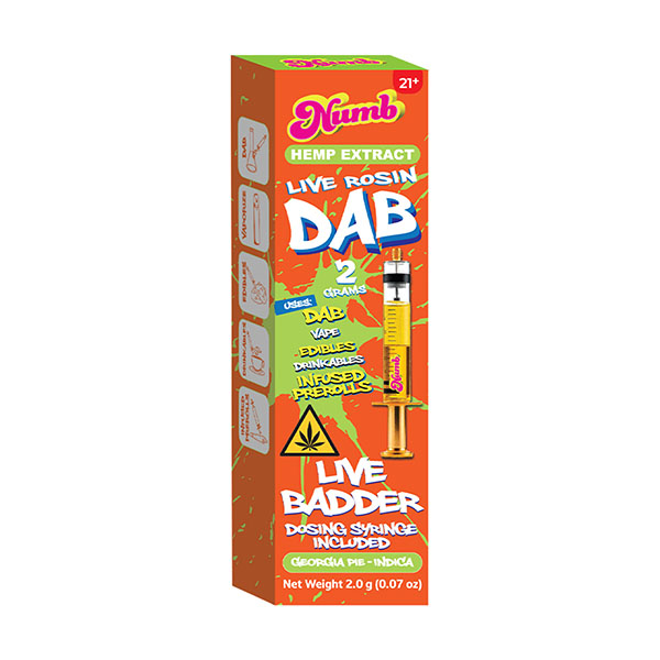 NUMB DAB THCA ROSIN SYRINGE GEORGIA PIE 20GM 2ML