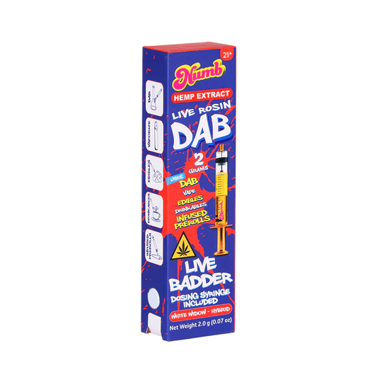 NUMB DAB THCA ROSIN SYRINGE WHITE WIDOW 2GM 2ML