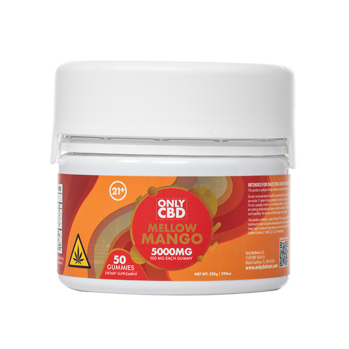 ONLY CBD GUMMIES MELLOW MANGO 5000MG