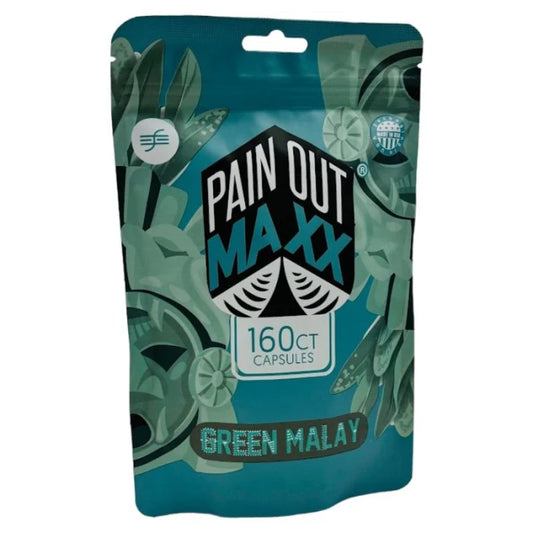 PAIN OUT MAXX KRATOM CAPS GREEN MALAY 160CT